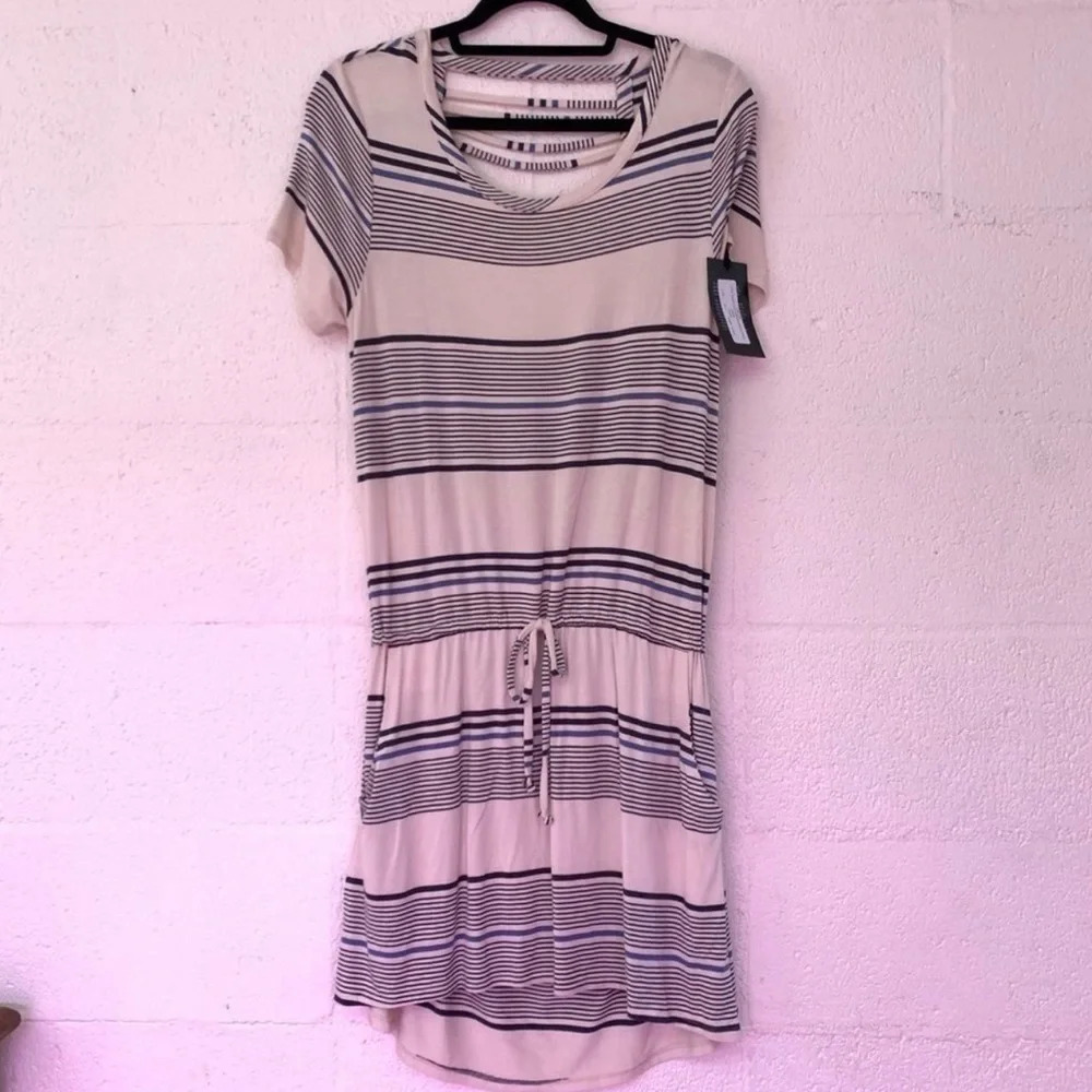 NWT Size MEDIUM Chaser Strappy Draped Back Dress MSRP $98 Summer Nautical Beach - Picture 2 of 5